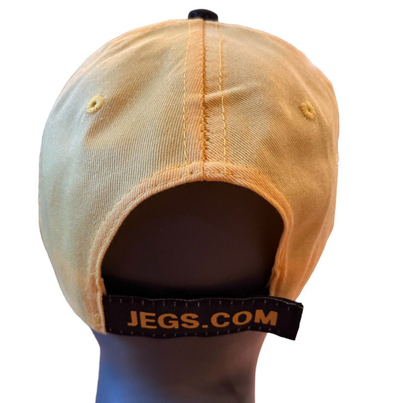 JEGS HIGH PERFORMANCE Racing Hat Yellow Black Mens Baseball Cap Trucker Snapback - Picture 8 of 10